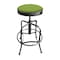 Holland Bar Stool Co Adjustable Stool, Clear Coat Finish, Canter Kiwi Green Seat 910CL009 - alternate 1